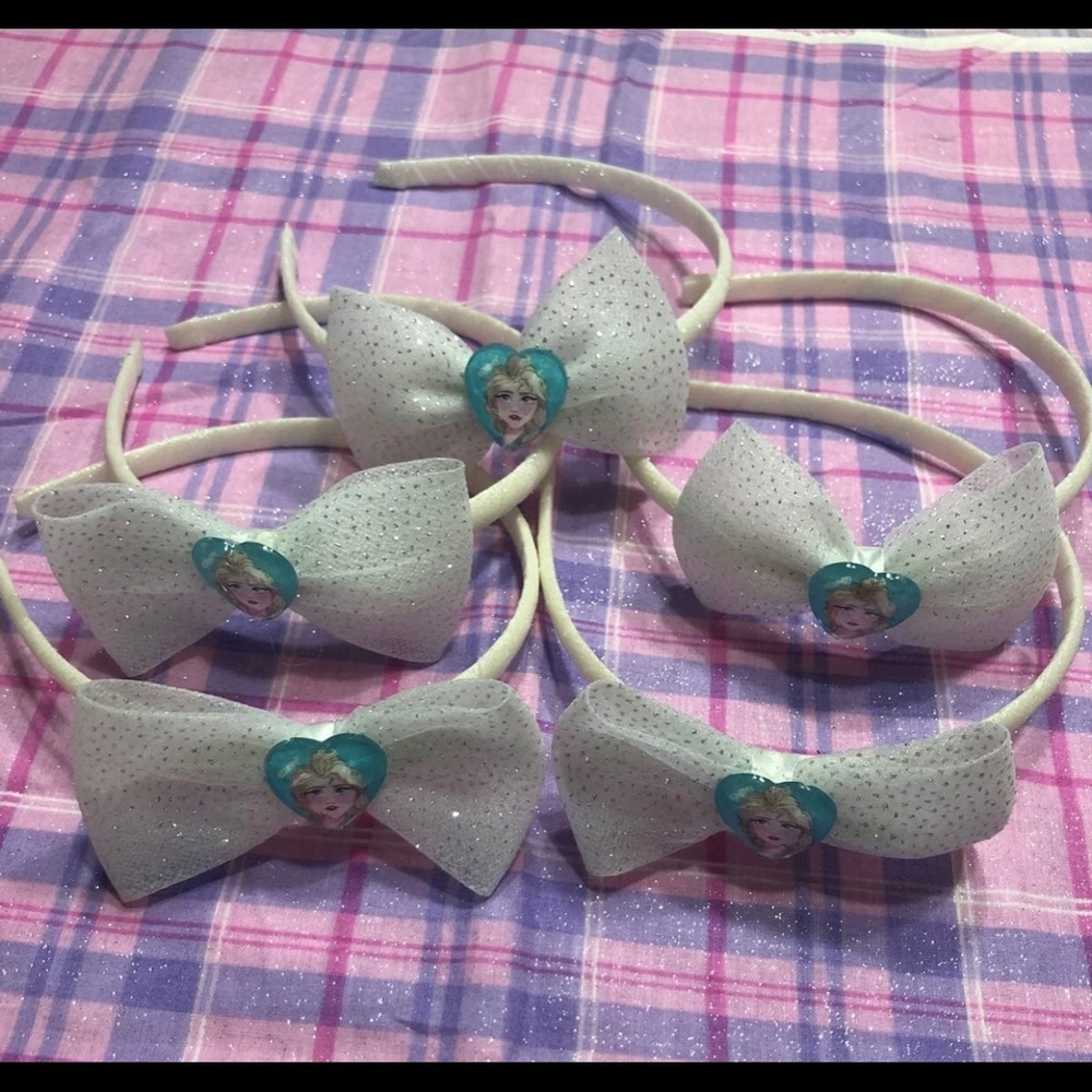 5 Elsa headbands handmade